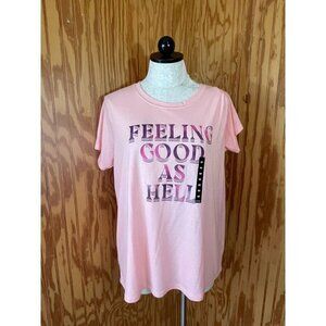 Torrid T-Shirt Pullover Relaxed Fit Crew Tee Short Sleeve Knit Pink Sz 00 NWT